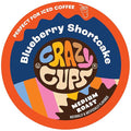 Crazy Cups Blueberry Coffee Pods, Single Serve Blueberry Shortcake Hot or Iced Coffee Cups For Keurig K Cups Machines,(Pack of 1, 22 Count Total)