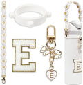 Cute Letter Charm Set Compatible with Owala Water Bottle 24 oz, 32 oz, 40 oz, Owala Kids, Owala Coffee Tumbler, Owala FreeSip – Includes Handle Strap, for Owala Accessories & Stanley Cup Accessories
