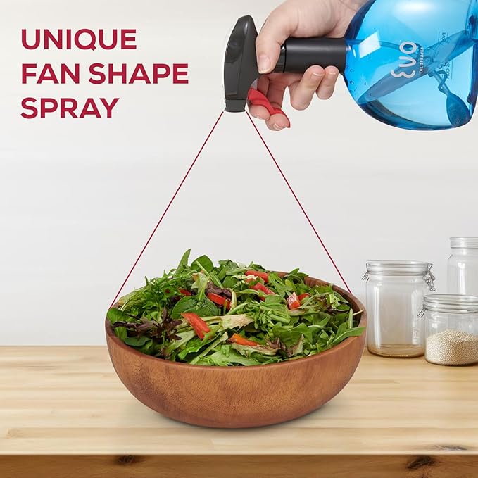 Evo Original Oil Sprayer, Non-Aerosol for Olive Oil, Cooking Oils, and Vinegars, Blue, 24-Ounce Capacity