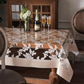 Waterproof Clear Table Cover Protector Vinyl Rectangle Table Cloth Oil Spill Proof Wipe Clean Plastic Tablecloths for Dining Tables (Scroll Grass, 60 x 120 Inches)