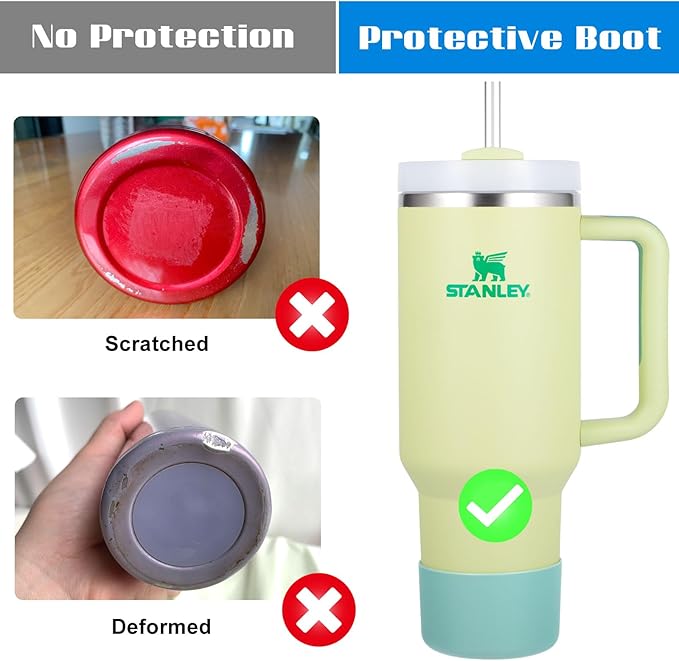 Silicone Boot for Hydro Flask 12-40 OZ Water Bottle, Boot for Stanley Cup 40 30 OZ, Bottom Boots for Hydroflask Sports Water Bottles, Silicone Bottom Cover Sleeve