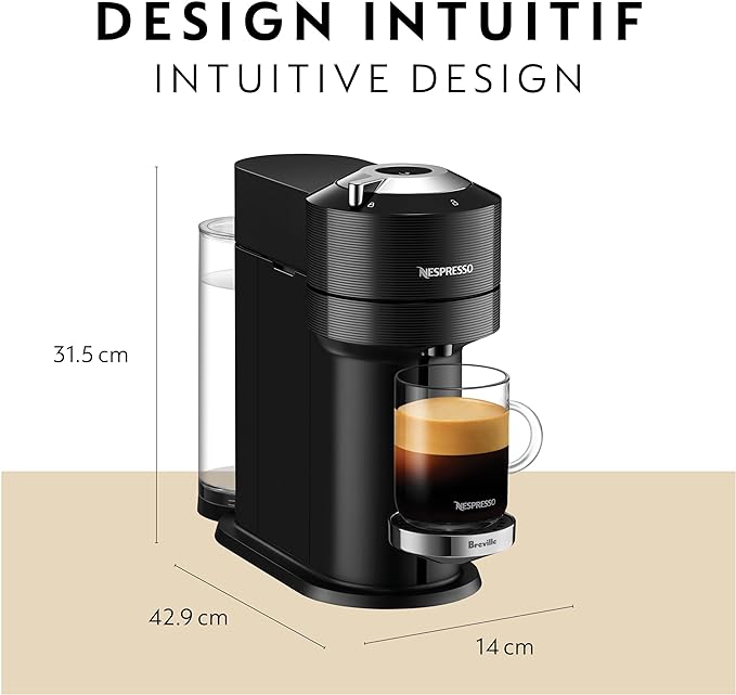 Nespresso Vertuo Next Premium Coffee and Espresso Maker by Breville with Aeroccino Milk Frother