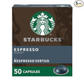 Starbucks by Nespresso Vertuo, Dark Roast Espresso, 50-count Espresso Pods, Brews 1.35 oz.
