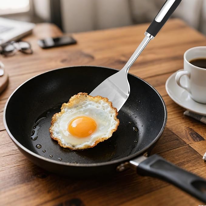 5 pcs Cooking Utensils Set,Stainless Steel Kitchen Utensils,Kitchen Tools Include Solid & Slotted Spatula,Soup Ladle,Egg Whisk,tongs,Skimmers