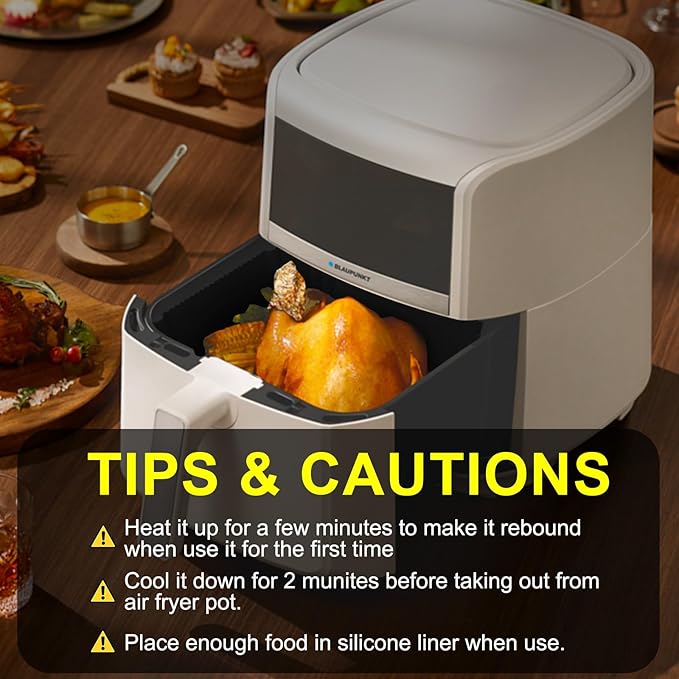 2 Pack Silicone Air Fryer Liners Reusable, 7.1 Inch Airfryer Liners 4-7 QT Square Air Fryer Liners Silicone Pot Oven Liner Baking Tray, Air Fryer Basket Mat Silicone Bowl Air Fryer Accessories