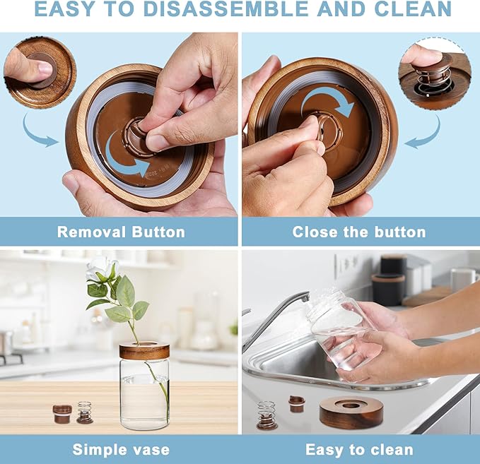 Glass Food Storage Jar with Lids Spoon Glass Coffee Canister Borosilicate Glass Food Containers for Ground Coffee Beans Nut Pasta Sugar Candy Spice Rice Tea (900ml(30oz)-1 pack)