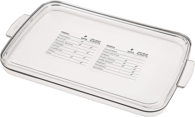 Progressive International Prepworks by Progressive Produce ProKeeper, 3-Quart, Stay-Fresh Vent System, Small Peppers, Tomatoes (Pack of 6)
