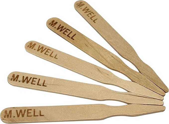 KingSeal 3.5 Inch Natural Birch Wood Steak Markers, Heat Stamped, MED Well, Commercial Bulk Pack - 10 Boxes of 500 (5,000pcs Total)