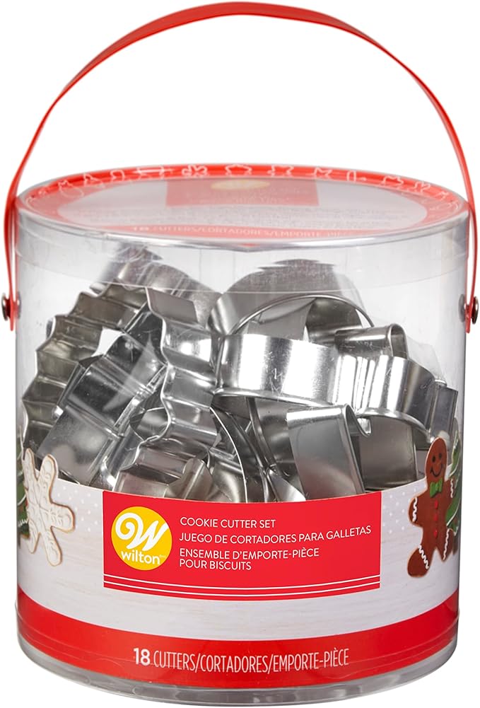 Wilton Christmas Cookie Cutter Set, Holiday Baking & Decorating for Gingerbread & Sugar Cookies, 18 Piece, Metal