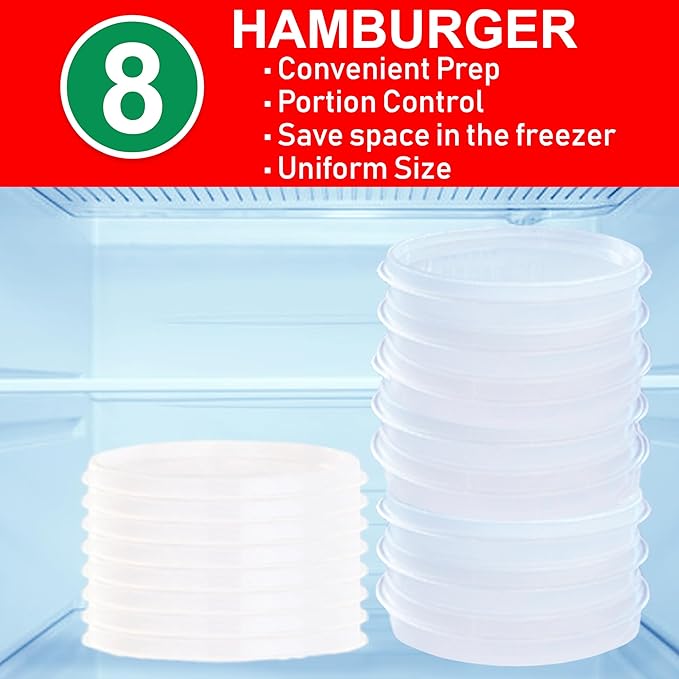 Hamburger Containers Are A Kitchen Essential, A Must-Have For Hamburger Lovers: Organize Your Kitchen Space, Simplify Meal Prep, Optimize Freezer Storage, Enable Portion Control, Preserve Flavor