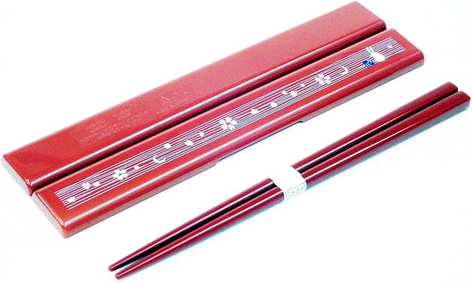 OSK HS-12 Lunch Box Chopsticks Set, Moon Flower, 7.7 inches (19.5 cm), Made in Japan, Dishwasher Safe