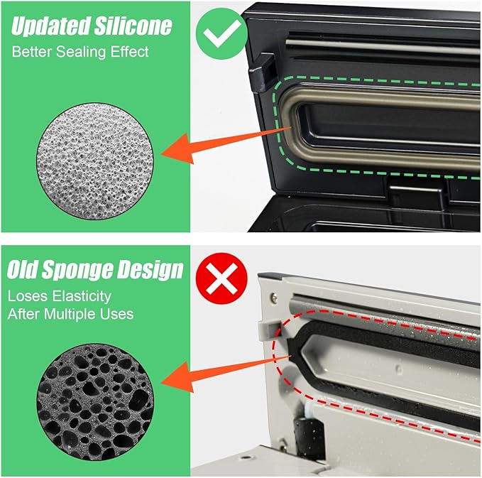 Etunia Vacuum Sealer, Cordless Rechargeable Vacuum Sealer Machine for Dry/Moist Food Storage to Extend Fresh, With Manual Vacuum, 1 Air Hose for Food Containers, Bag Cutter and 10 Vacuum Sealer Bags