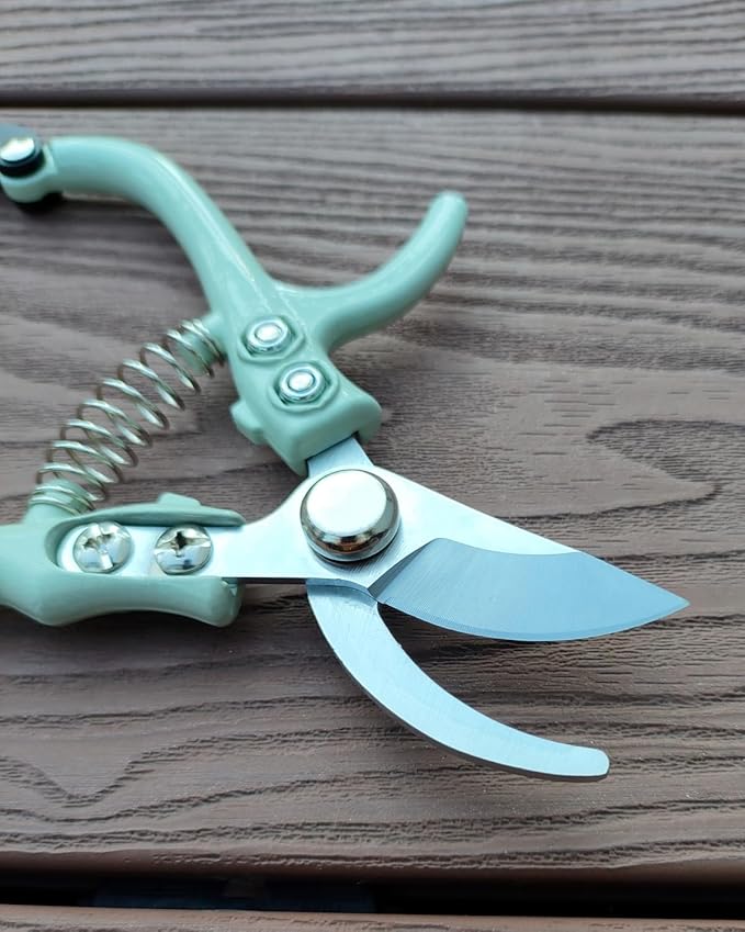 Fondwell 6" Gardening Shears Hand Pruners: Lightweight Garden Trimmers with Bypass Blades - Reliable Bonsai Cutters for Small Plants