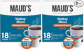 Maud's Decaf Medium Roast Coffee Pods, 18 ct, Decaffeinated Coffee in Recyclable Single Serve Pods – 100% Arabica Coffee, Compatible with Keurig K Cups Maker (Pack of 2)