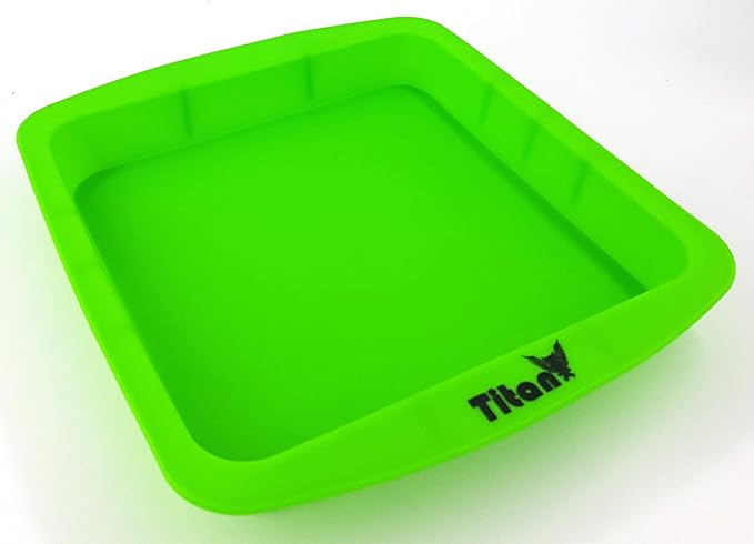 TitanOwl Silicone Deep Dish Tray Container Cake Pan Approx 8"x8", Baking Bakeware Brownie