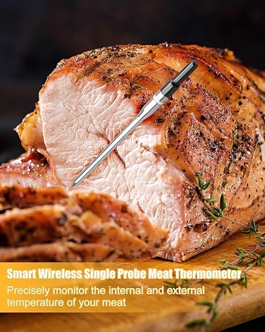 Meat Thermometer with Ultra-Thin Probe, Single Probe Thermometer