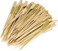 Gmark 7" Bamboo Paddle Skewers 100 ct, Natural Bamboo Paddle Picks, BBQ Picks GM1032A