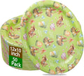 WDF 50Pack Easter Plates Oval Paper Plates - 10" x 12" Bunny Plates for Party Supplies Easter Rabbits Large Disposable Platter for Easter Serving Tray Baby Shower Birthday