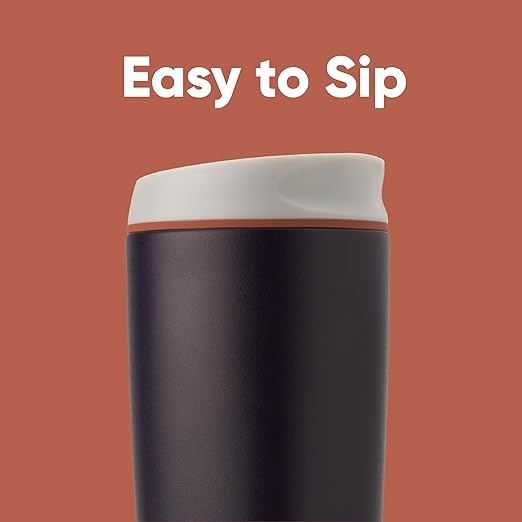 Owala SmoothSip Insulated Stainless Steel Coffee Tumbler, Reusable Iced Coffee Cup, Hot Coffee Travel Mug, BPA Free, 20 oz, Navy (Telescope Tales)