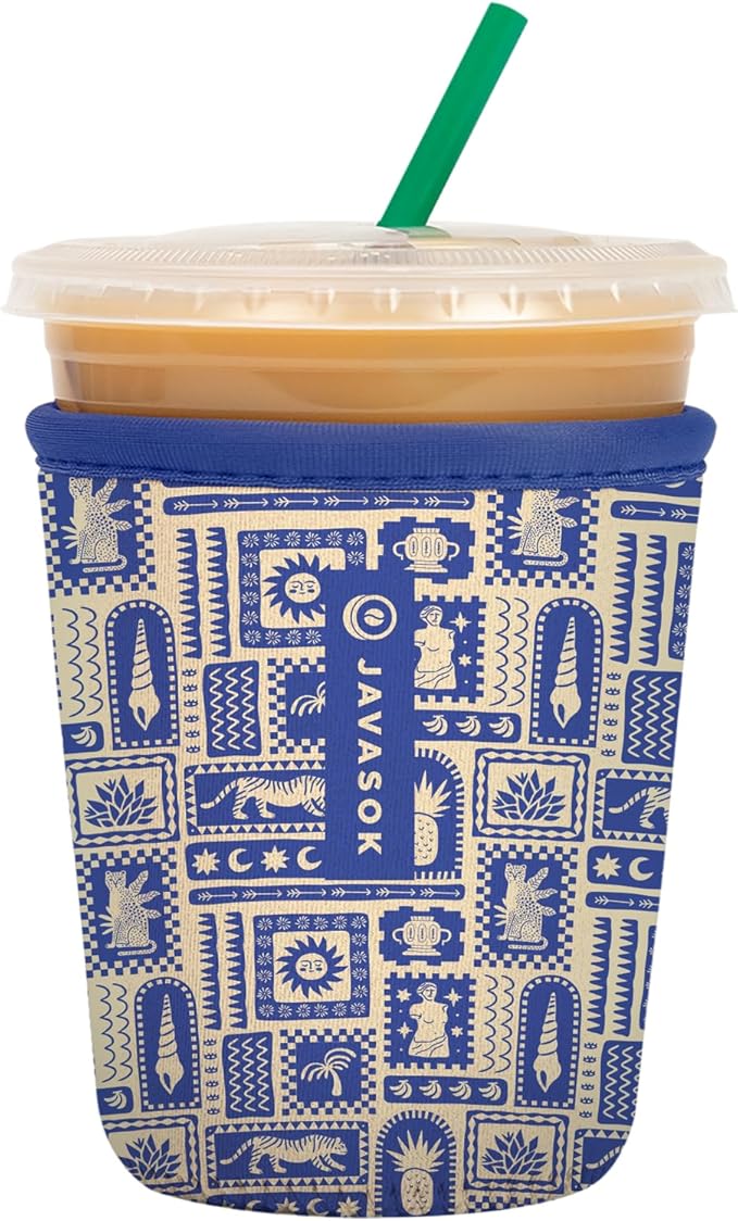 Sok It JavaSok Iced Coffee & Cold Soda Insulated Neoprene Cup Sleeve (Off the Grid, Small: 16-20oz)