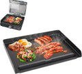 GR101 Griddle Pan for Ninja Sizzle Smokeless Indoor Grills & Griddles, Flat Top Grill Plate Replacement Parts for Ninja GR100 Series Cooking Electric Accessories, Non-Stick GR101 Grill Plate 14.5 Inch