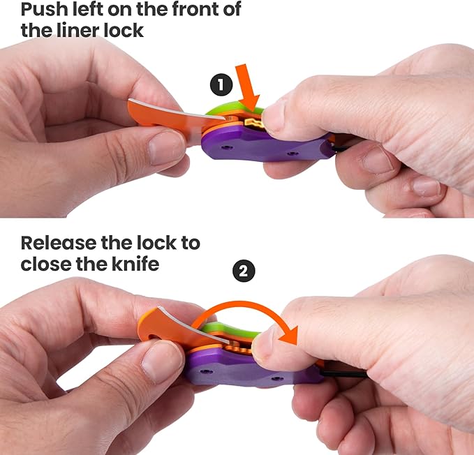 Small Pocket Knife for Men, Cool Folding Knife Box Cutter with 1.34 inch Sharp Blade, EDC Knives Tool for Everyday Carry, Great Gift for Men (Purple & Green)