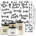 Talented Kitchen Labels for Food Containers - 135 Count, Preprinted Black Cursive on Clear Backing, Water-Resistant - Pantry & Kitchen Storage Labels for Jars & Bins - Easy Peel & Stick