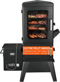 Electric Smoker with Cover & Meat Probe, Vertical 4-Rack Pellet BBQ Smoker Grill, 616 sq in Cooking Space, Digital LED Control for Outdoor Smoking Ribs, Brisket, Chicken & Sausage