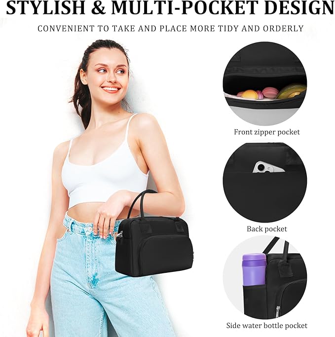 MEXS Insulated Lunch Bag for Women Men Large Reusable Lunch Box Adult Leakproof Portable Cooler Tote Bags for Work Picnic