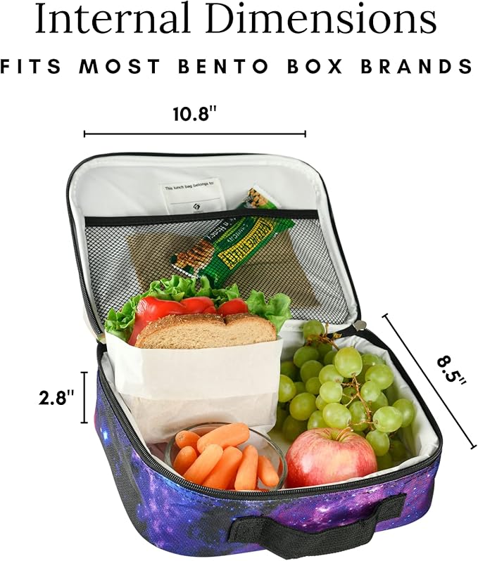 Fenrici Watercolor Lunch Box for Girls, Kids, Teens, Women Insulated Lunch Bag, Soft Sided Compartments, Spacious, BPA Free, Food Safe, 10.8in x 8.5in x 2.8in (Limited Edition)