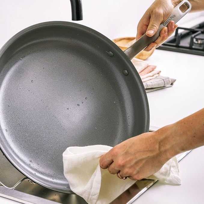 GreenPan Chatham Hard Anodized Healthy Ceramic Nonstick, 10" Frying Pan Skillet, PFAS-Free, Dishwasher Safe, Oven Safe, Gray