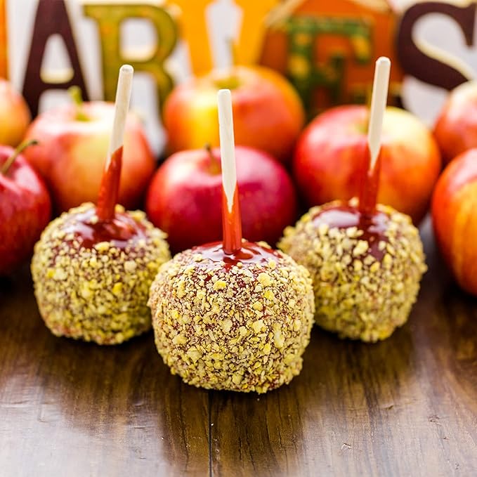 Minisland Premium 5.5 Inch Bamboo Skewers 5mm Thick Short Semi-point Caramel Candy Apple Corn Dog Sticks 100 Counts -MSL168