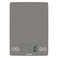 Escali Arti Glass Food Scale Digital Countertop Kitchen, Baking and Cooking Scale with Nutrition and Calorie Counter, 15-Pound Capacity, 9" x 6.5" x .75", Gray Storm