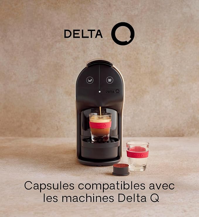Delta Q Espresso Pods for Delta Q machines, Qalidus - Intensity 10, Notes of Caramel, XL Pack - 80 Coffee Capsules