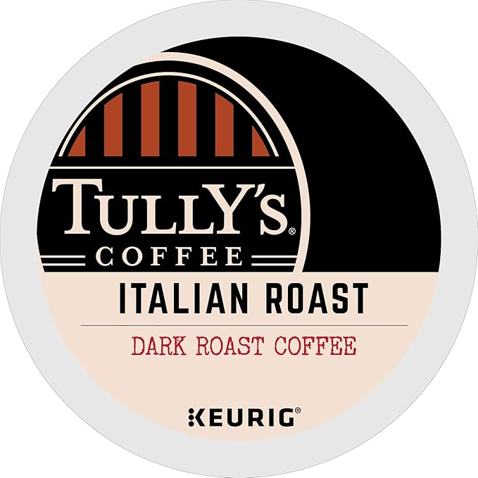 Tully's Coffee Italian Roast Keurig Single-Serve K-Cup Pods, Dark Roast Coffee, 96 Count