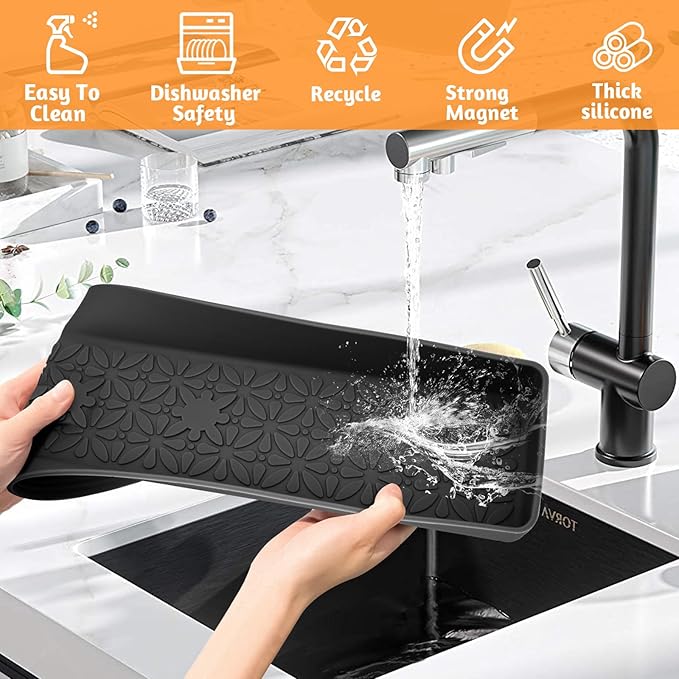 30"/24"/20" Silicone Magnetic Shelf for Stove Top for Kitchen Gadgets, Soft Flexible Strong Magnetic Heat Resistant Over the Stove Top of Shelf Spice Rack Kitchen Organizer for Back of Oven
