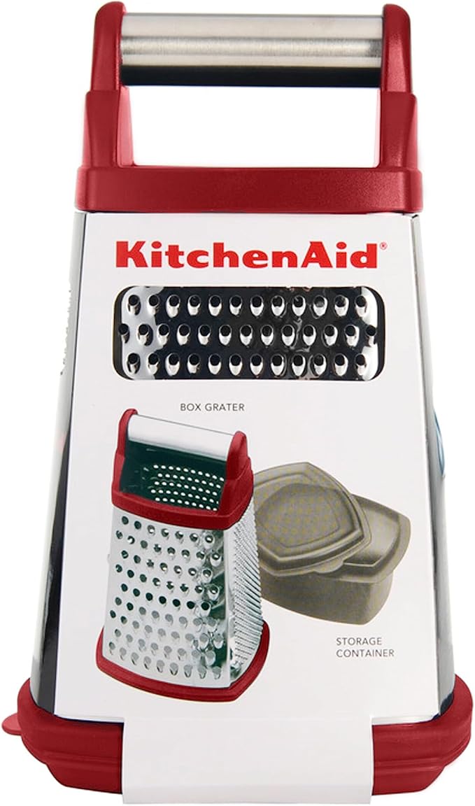 KitchenAid Gourmet 4-Sided Stainless Steel Box Grater with Detachable Storage Container
