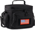 Lunch Box for Men, Tactical Lunch Bag MOLLE Webbing Leakproof Insulated Large Lunch Cooler Women Adult Meal with Adjustable Shoulder Strap Durable Lunch Pail(Black)