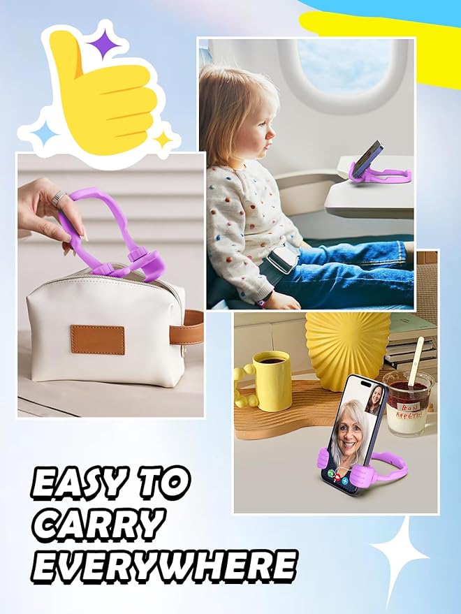 Stocking Stuffers for Teens Girls Adults Cell Phone Stand: Upgrade Adjustable Thumbs Up Lazy Phone Holder for Desk Cool Gadgets Fun Birthday Gifts Ideas for Kids Teenager Women Gifts for Christmas