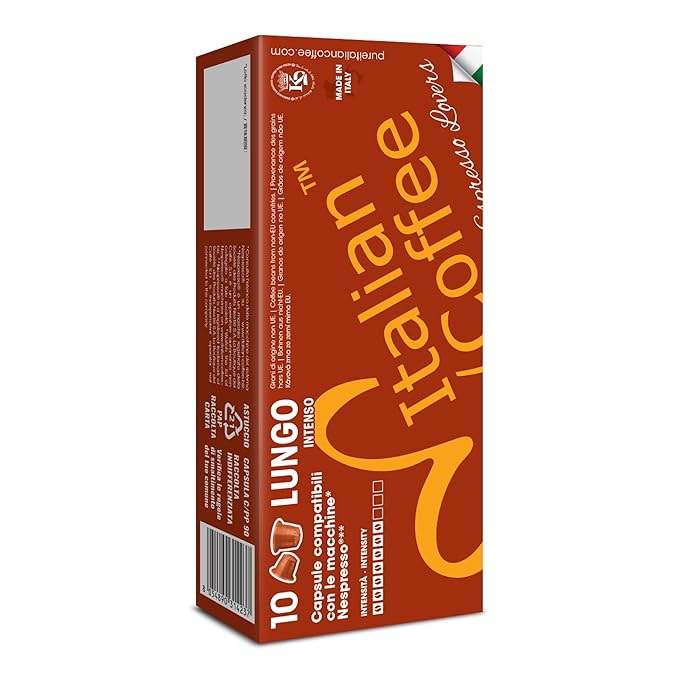 Italian Coffee for Espresso Lovers capsules compatible with Nespresso Original Line machines (Lungo Regular, 1400 Count (Pack of 1))