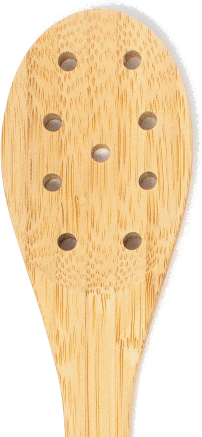 Norpro 12-Inch Bamboo Spoon with Holes
