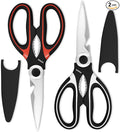 Kitchen Shears for Food Heavy Duty – Kitchen Scissors All Purpose with Cover, 2CR13 Stainless Steel Blades, Rust-Resistant Utility Scissors with Bottle Opener – Cuts Fish, Meat, Nuts & Vegetables