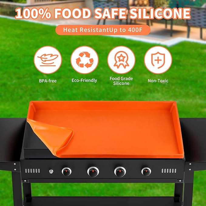 Silicone Griddle Mat 36” for Blackstone,Upgraded Full-edge Heavy Duty Food Grade Non-Stick Griddle Cover,Grill Buddy Mat Protect Your Griddles from Dirt & Rust (36 Inch)