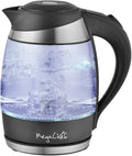 MegaChef 1.8Lt. Stainless Steel and Glass Electric Tea Kettle