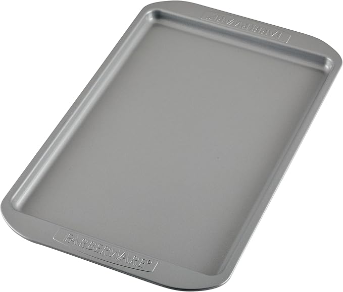 Farberware Nonstick Bakeware 3-Piece Cookie Pan Set, Gray