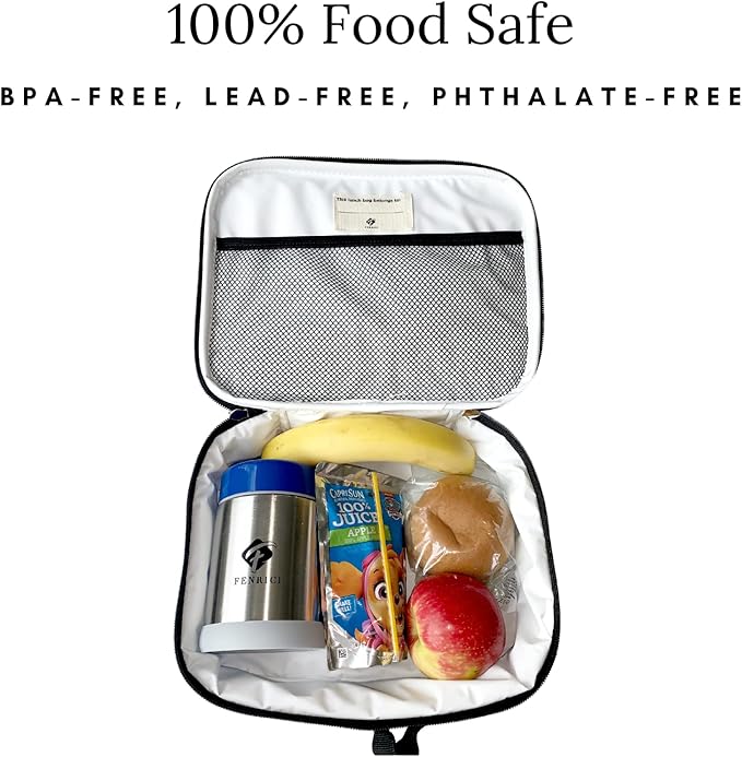 Fenrici Watercolor Lunch Box for Girls, Kids, Teens, Women Insulated Lunch Bag, Soft Sided Compartments, Spacious, BPA Free, Food Safe, 10.8in x 8.5in x 2.8in (Limited Edition)
