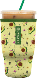 Sok It JavaSok Iced Coffee & Cold Soda Insulated Neoprene Cup Sleeve (Get Movin', Large: 30-32oz)