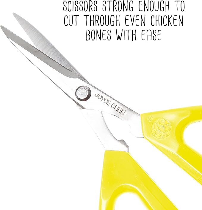 Joyce Chen Original Unlimited Kitchen Scissors All Purpose Kitchen Shears With Comfortable Handles, Yellow, 2 Pack