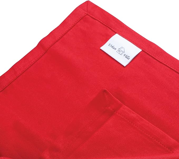 Urban Villa Kitchen Towel100% Cotton Red Color Dish Towels for Kitchen Size 20x30 inches(Set of 6) Highly Absorbent Multiuse Dish Cloths with Hanging Loop Quick Drying Soft Premium Hand &Tea Towels