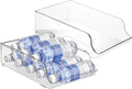 iDesign Plastic Water Bottle Organizer for Fridge, Bottle Holder for Kitchen and Pantry, Clear, 2-Pack